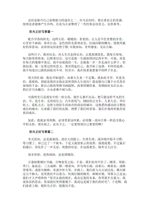 陽光正好寫事（熱門12篇）-閱讀頁