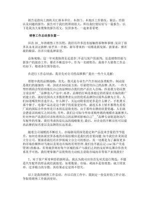 銷售工作總結(jié)報(bào)告(模板13篇).docx