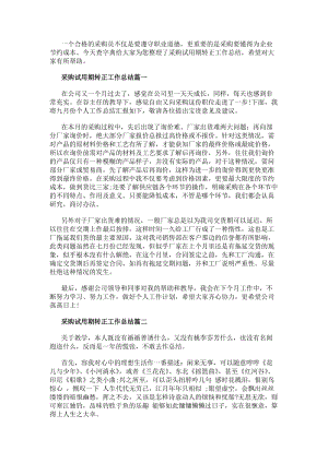 采購試用期轉(zhuǎn)正工作總結(jié)-免費閱讀