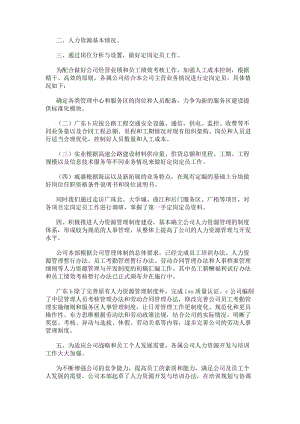 集團公司人力資源部年終工作總結(編輯修改稿)