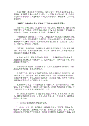 采購部門工作總結與計劃采購部門工作總結如何找亮點(十三篇)-免費閱讀