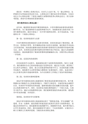 青年教師培訓(xùn)心得體會(通用10篇)-在線瀏覽