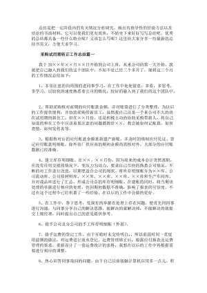 采購試用期轉正工作總結(精選16篇)-免費閱讀
