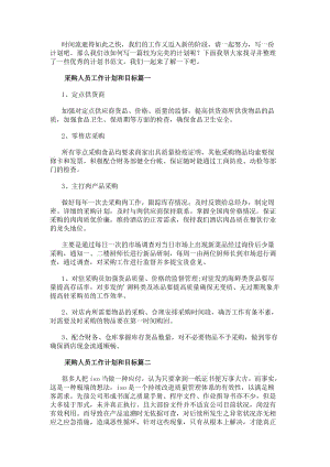 采購人員工作計劃和目標(十五篇)(已改無錯字)