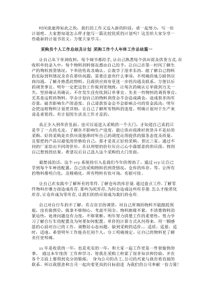 采購員個人工作總結及計劃采購工作個人年終工作總結(四篇)-在線瀏覽